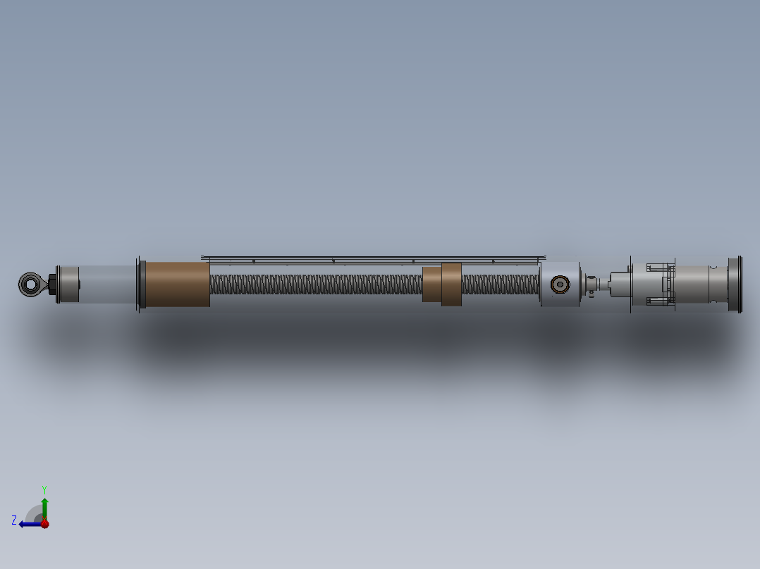300mm行程电动推杆sw18右视图