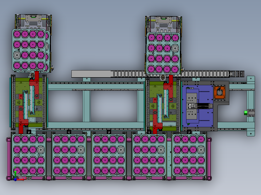 小型立库自动进出料系统sw19可编辑前视图