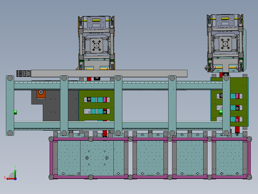小型立库自动进出料系统sw19可编辑后视图