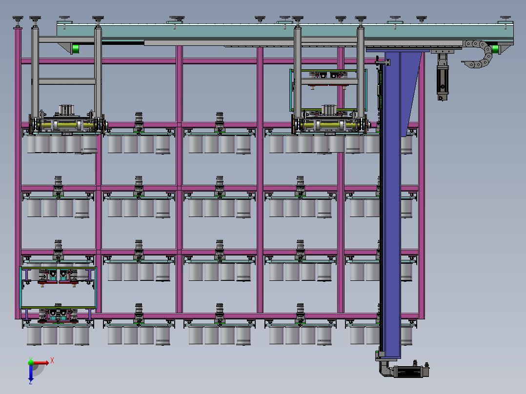 小型立库自动进出料系统sw19可编辑俯视图