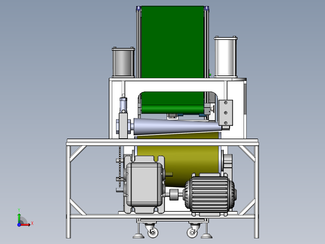 圆锥防护罩成型设备sw17可编辑前视图