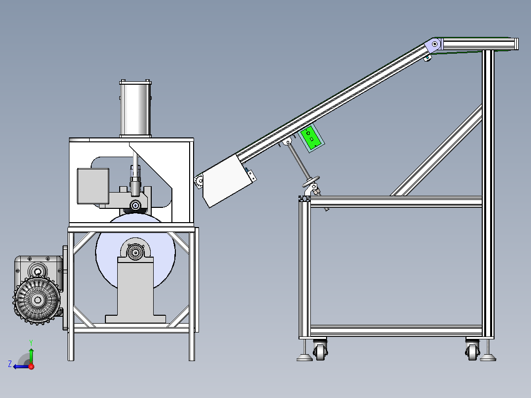 圆锥防护罩成型设备sw17可编辑右视图