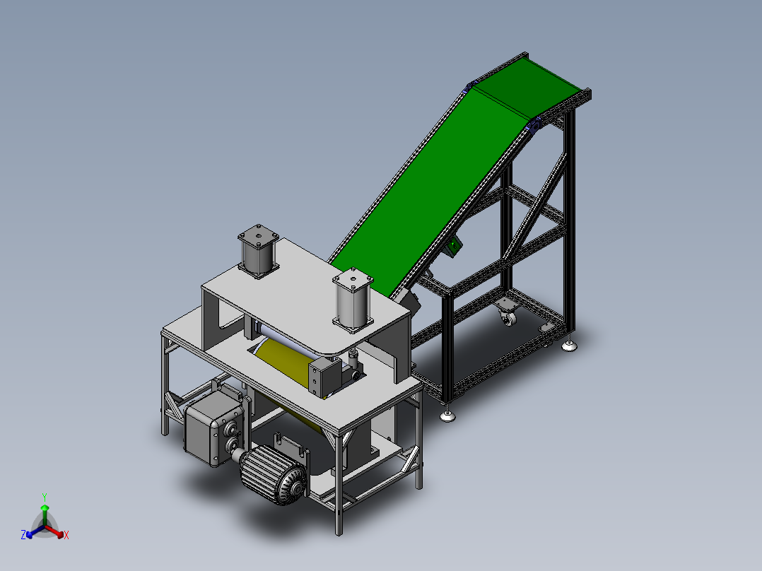 圆锥防护罩成型设备sw17可编辑正等轴测图