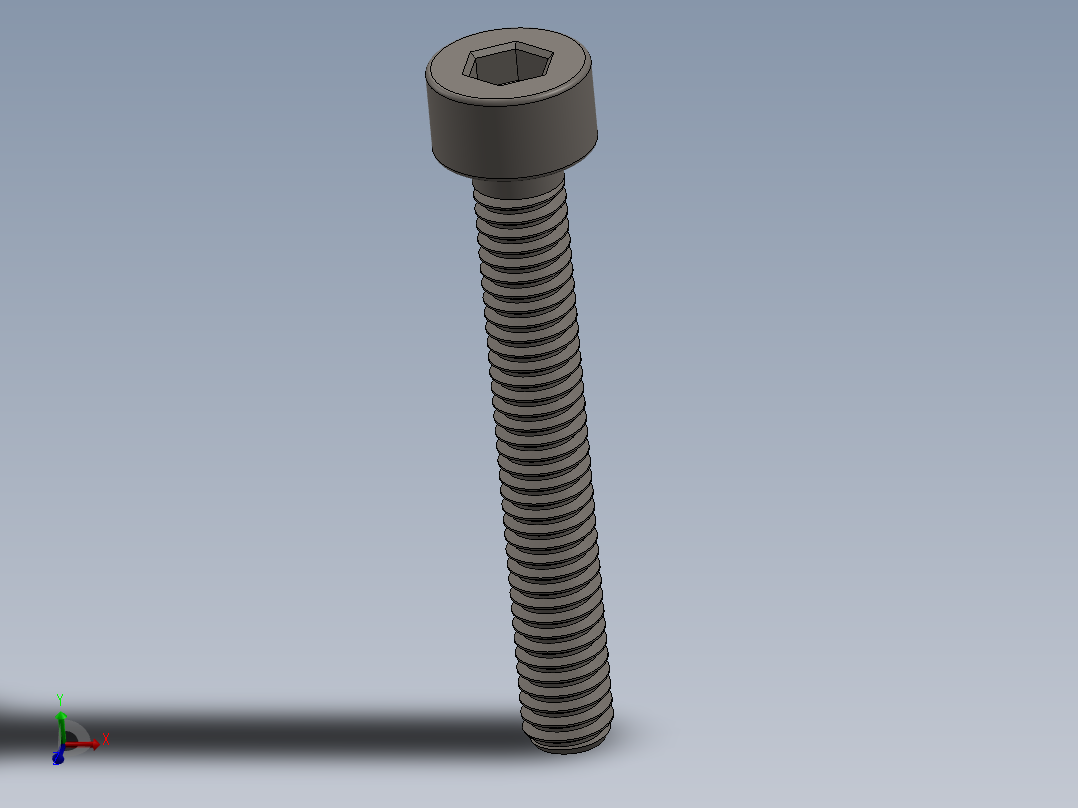 Screw_DIN_912_M2.5x18_A2.SLDPRT公制内六角螺钉主视图
