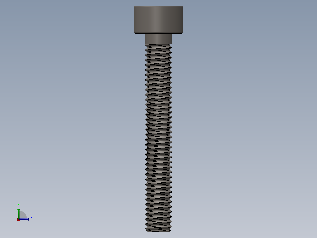 Screw_DIN_912_M2.5x18_A2.SLDPRT公制内六角螺钉左视图