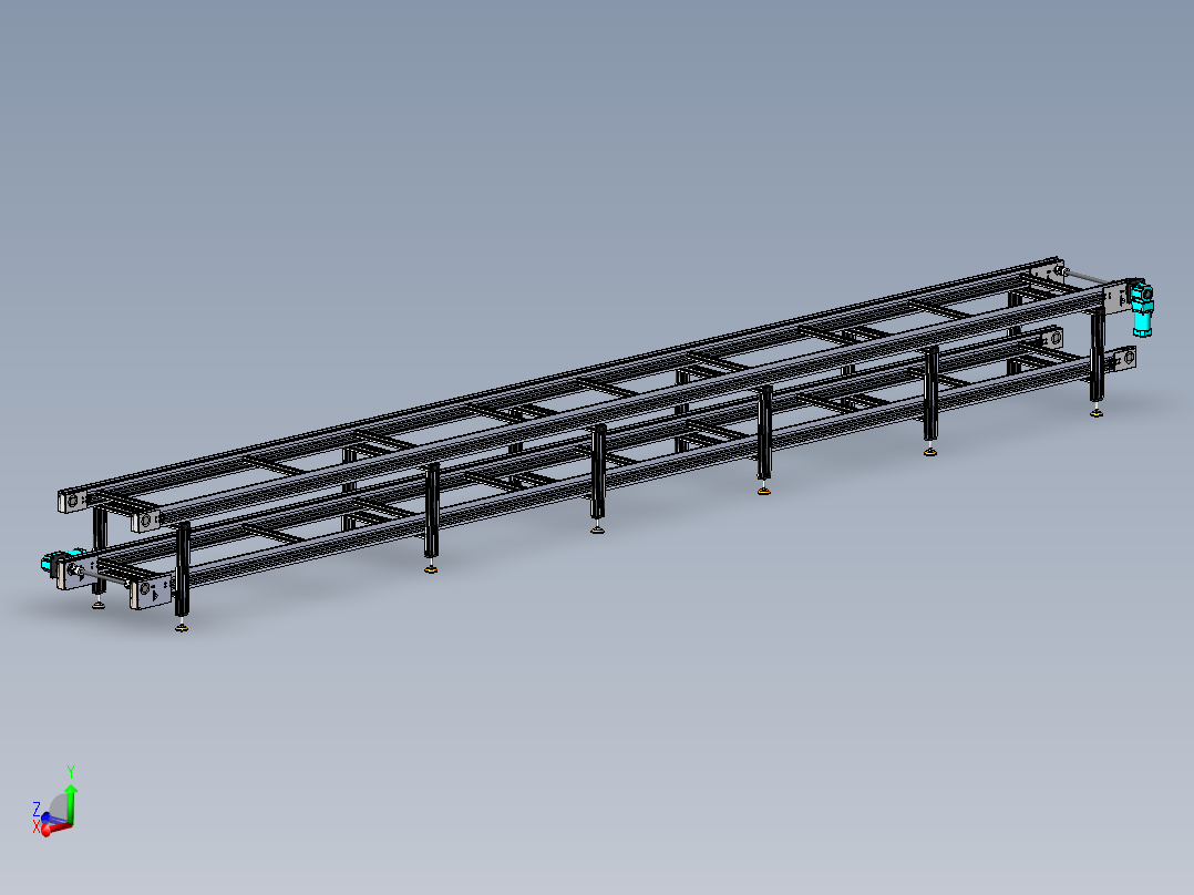 长9000宽700高800双层倍速链
