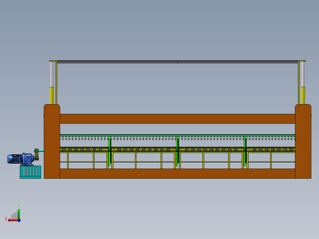 槽钢堆垛机设计后视图