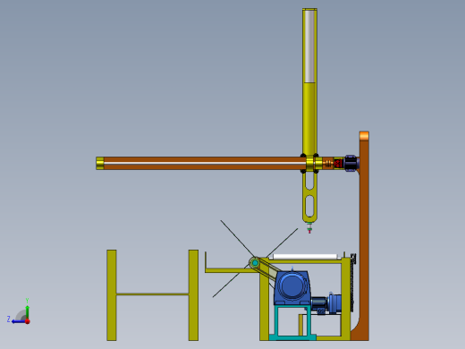 槽钢堆垛机设计右视缩略图