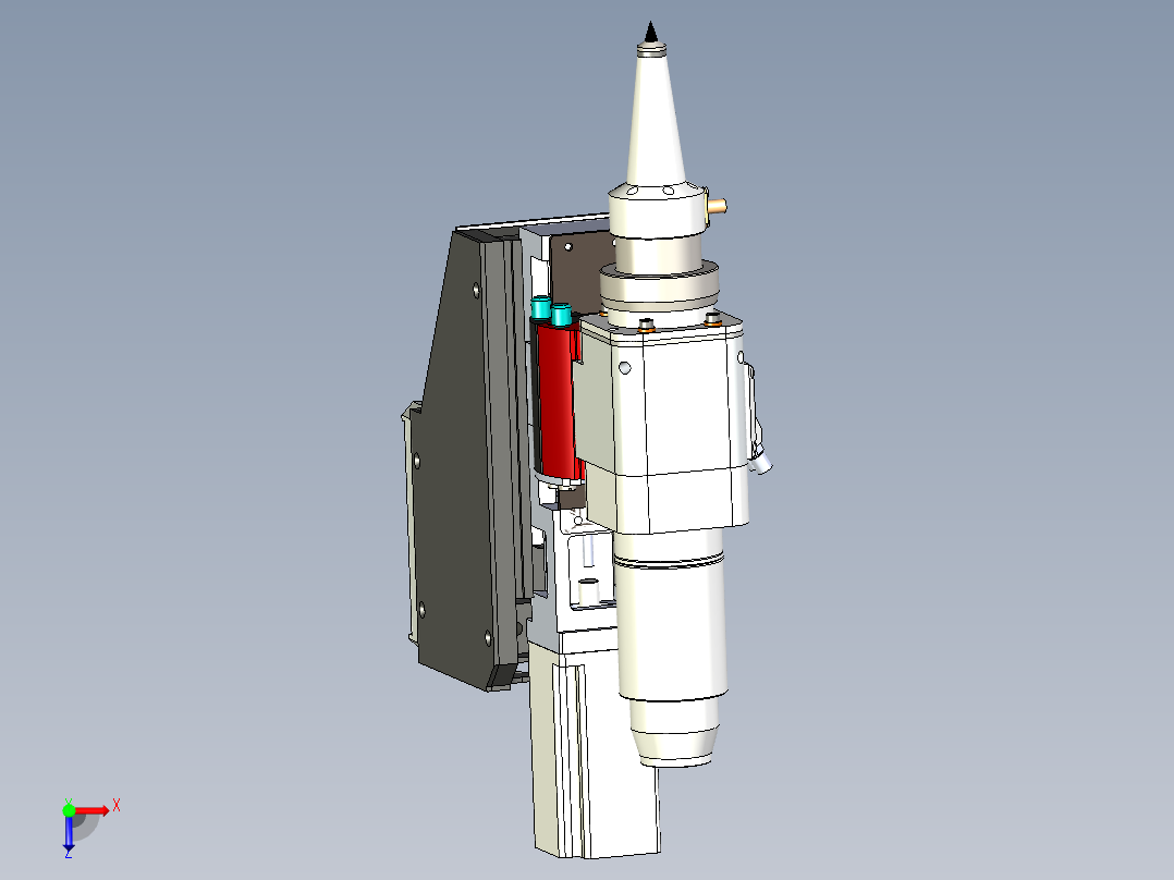 500w激光切割头俯视图