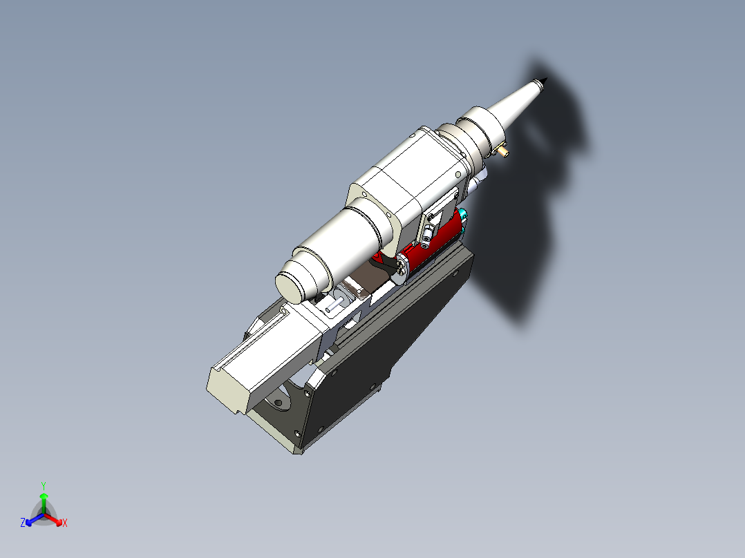 500w激光切割头正等轴测图