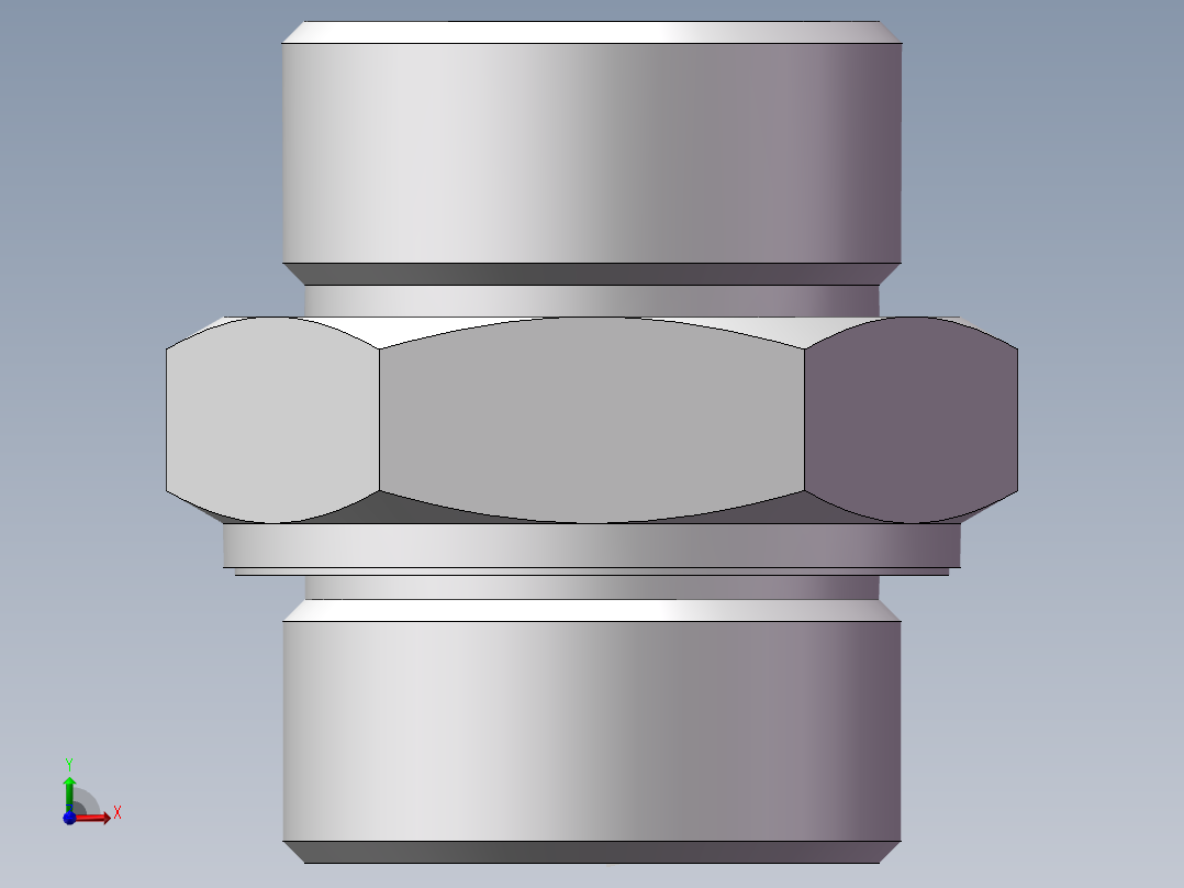 公制螺纹ED密封、1DM-42WD前视图