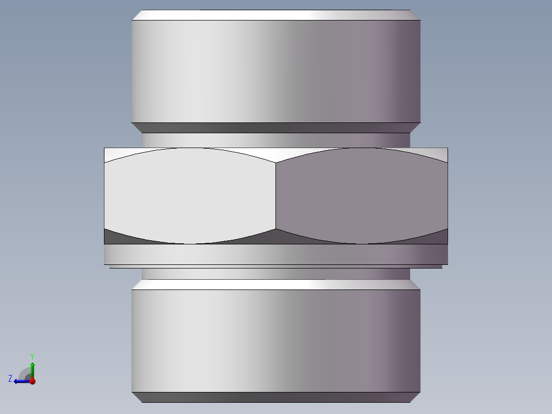 公制螺纹ED密封、1DM-42WD右视图
