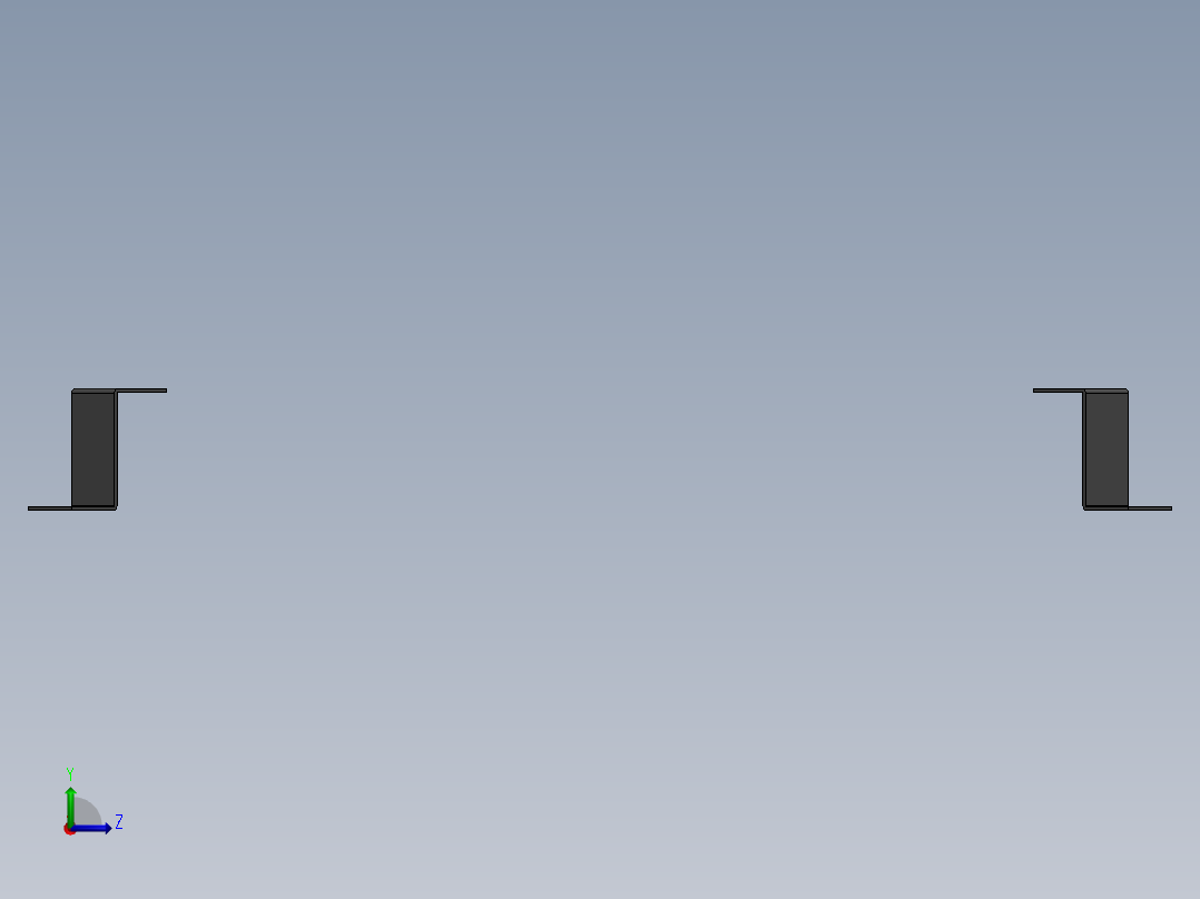 0.123米宽双带滚轮输送机构左视图