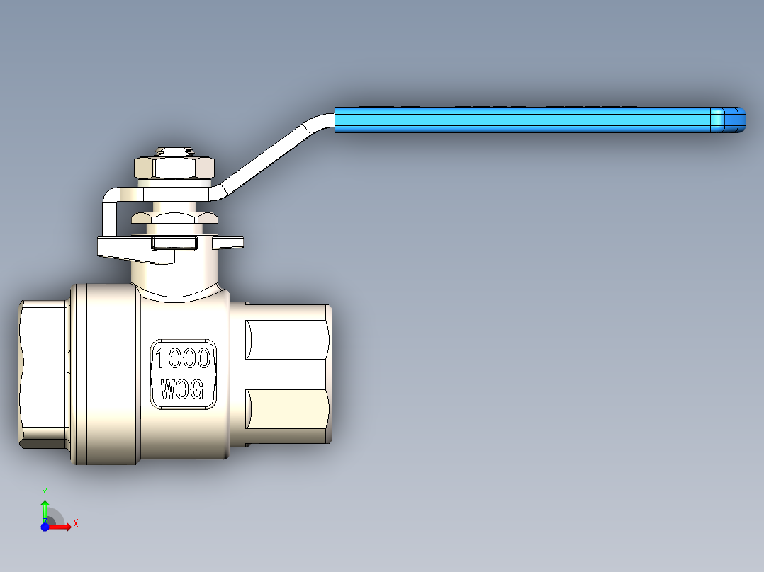 不锈钢球阀前视图