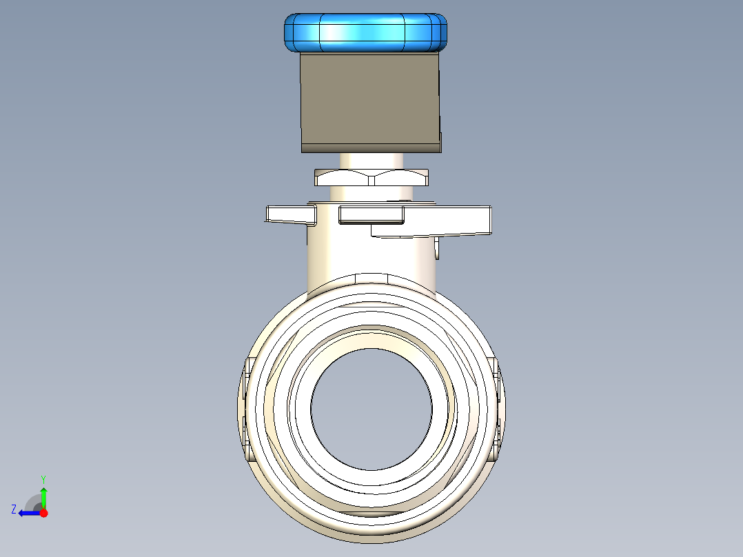 不锈钢球阀右视图