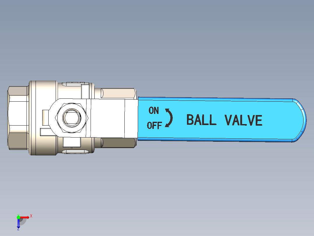 不锈钢球阀俯视图