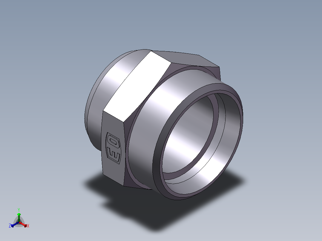 焊接直接头、1CW-52-42正等轴测图