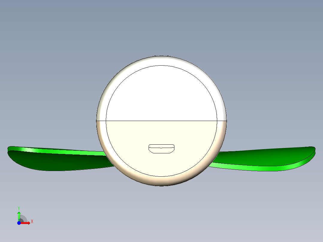 迷你便携小风扇前视图