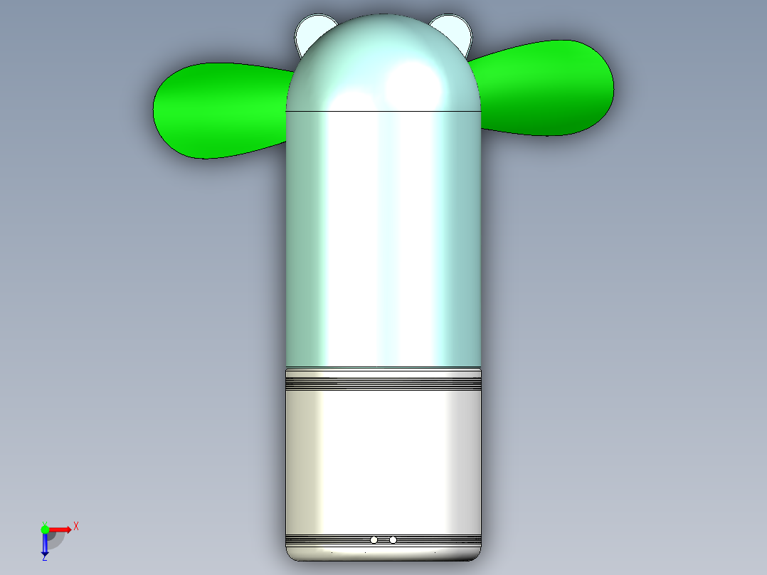迷你便携小风扇俯视图