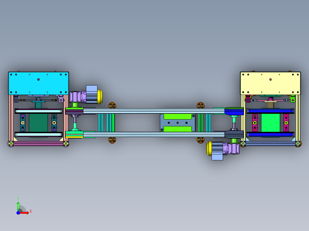 循环升降移载装置前视图