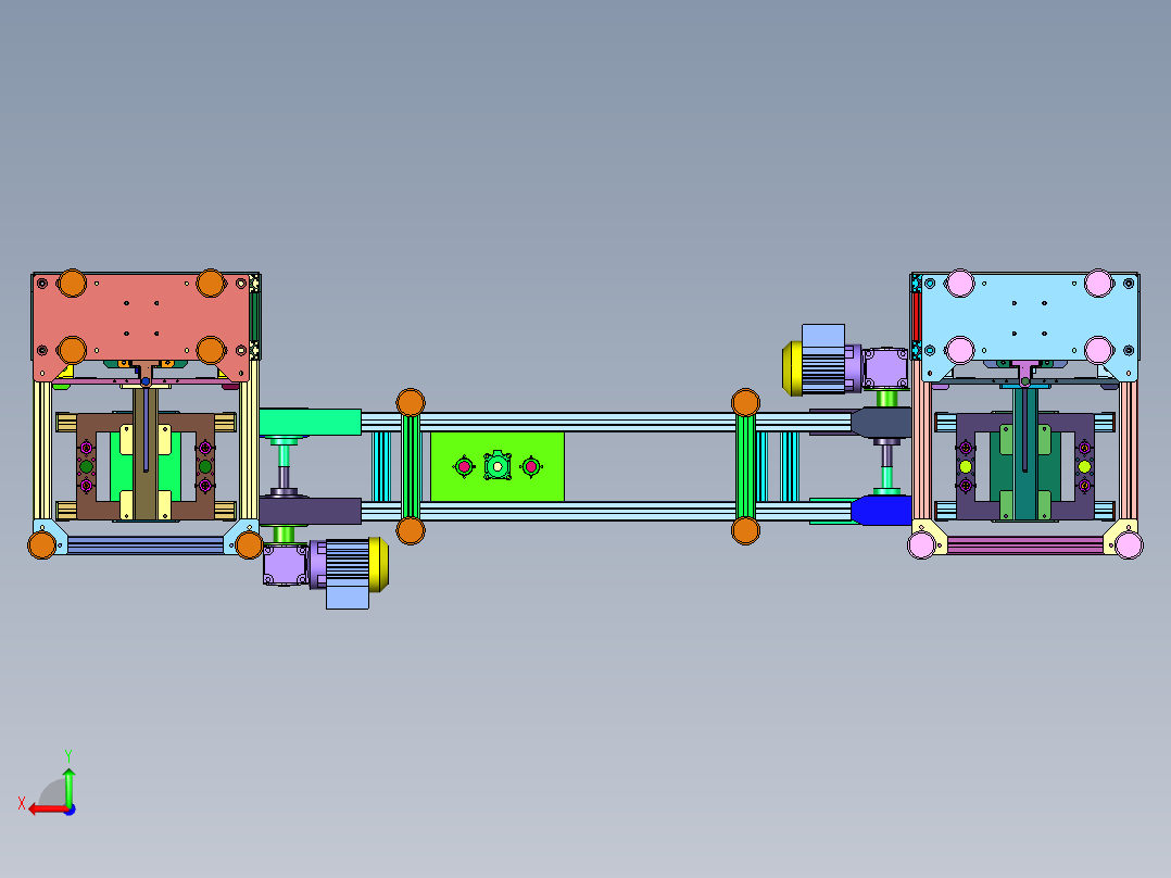循环升降移载装置后视图