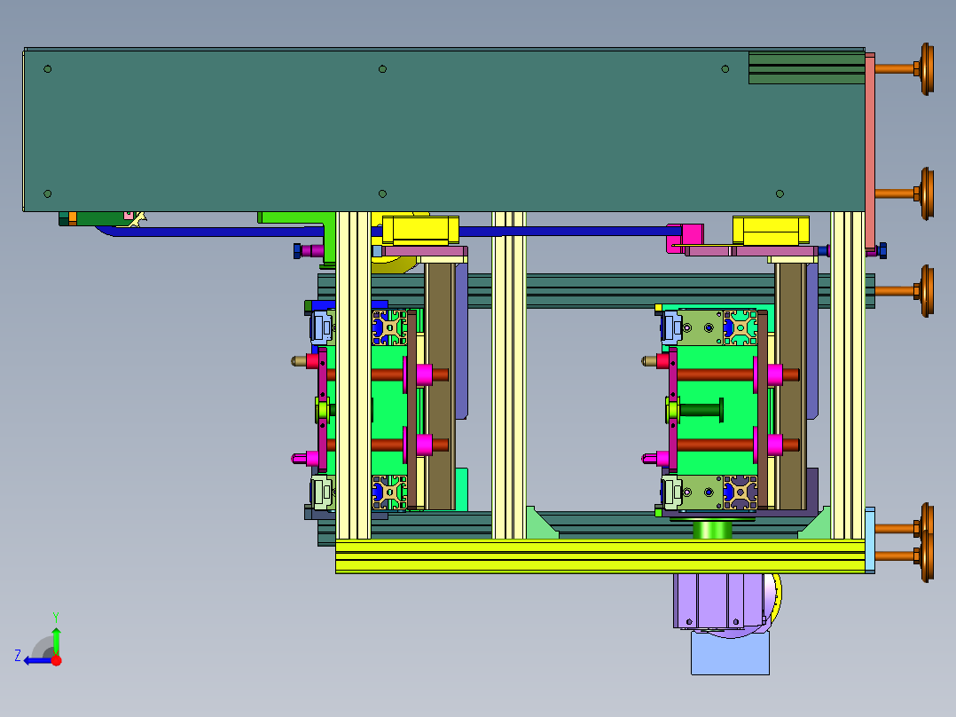 循环升降移载装置右视图