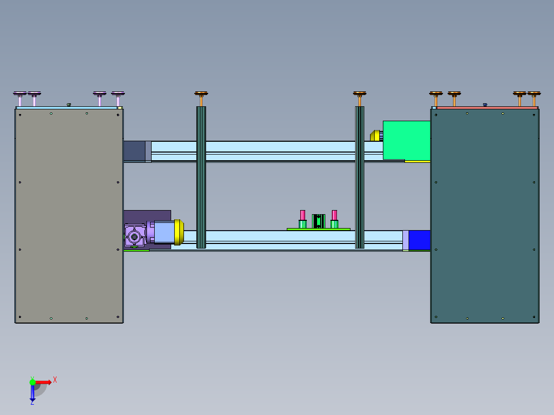 循环升降移载装置俯视图
