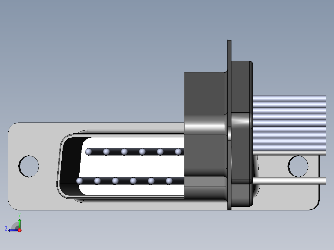 接插件(90)右视图