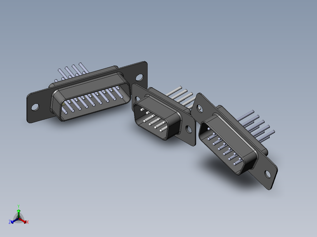 接插件(90)正等轴测图
