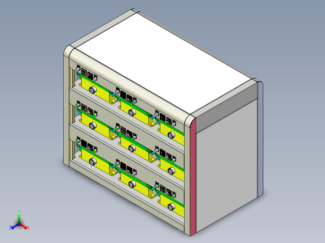 YL-5610 电子元件恒温老化柜正等轴测图