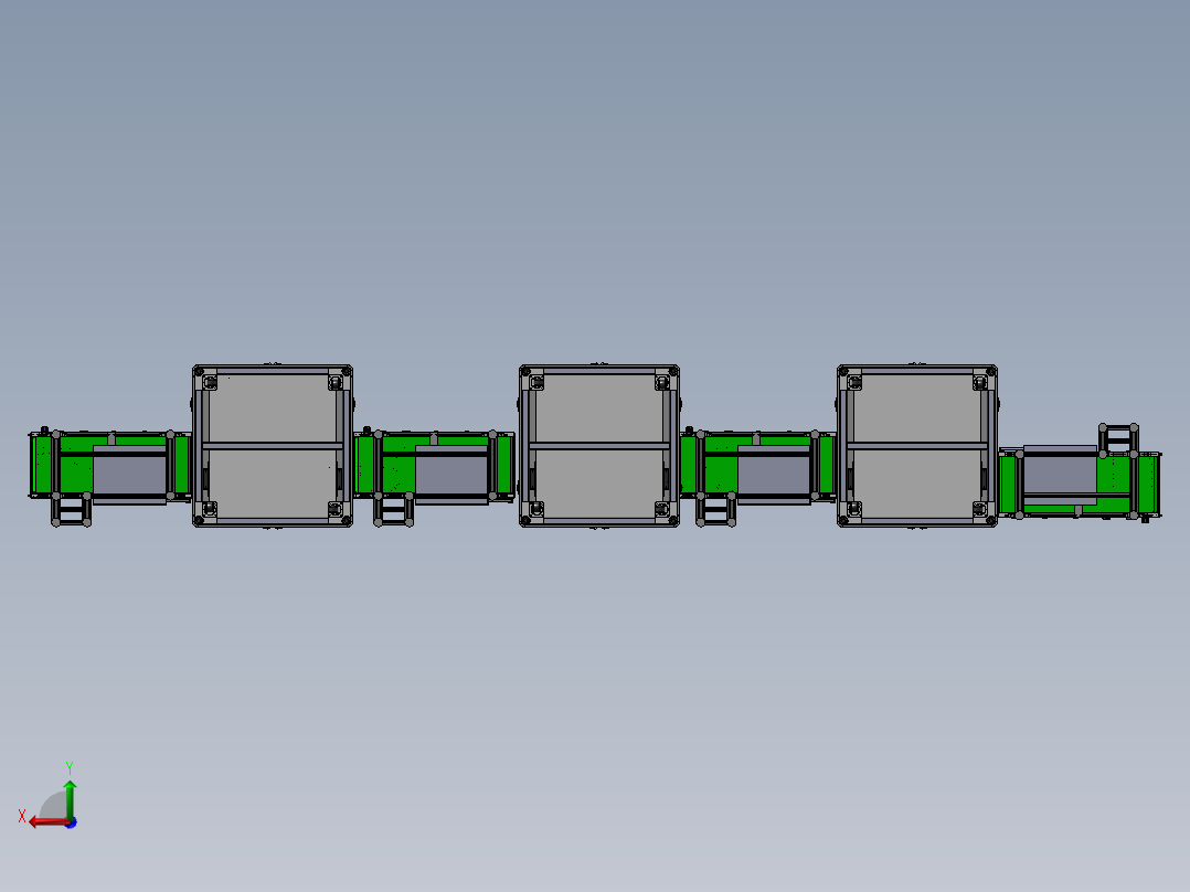 贴标设备，采用双上料模组，双视觉定位模组后视图