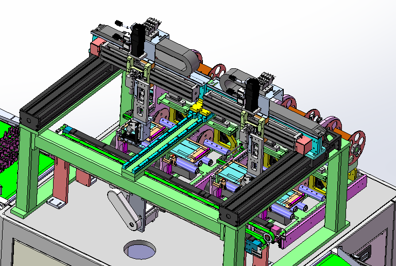 贴标设备，采用双上料模组，双视觉定位模组