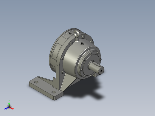 XWD单级摆线针轮减速机正等轴测缩略图