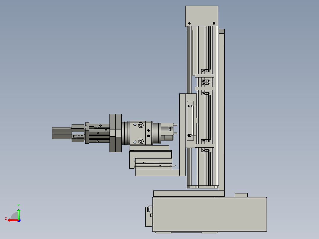 底座翻转传送机械手后视图