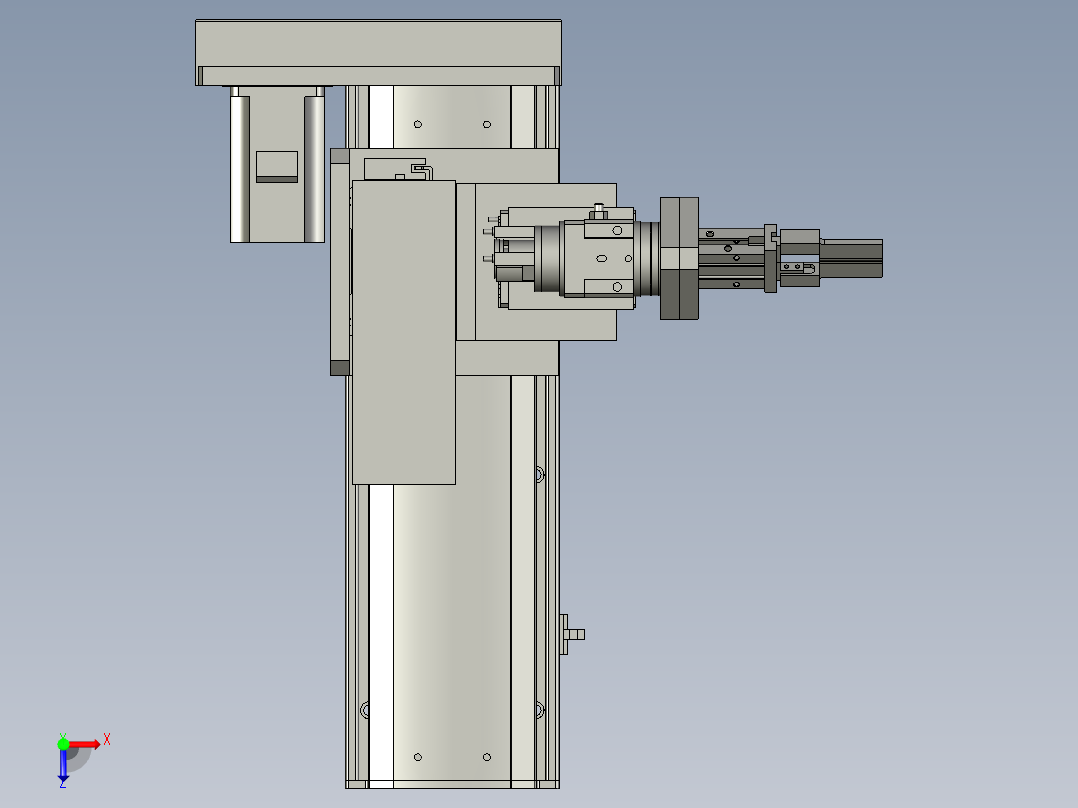 底座翻转传送机械手俯视图