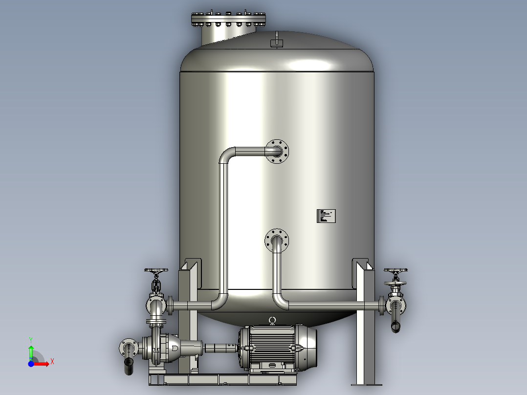 小型水力自动生物过滤装置前视图
