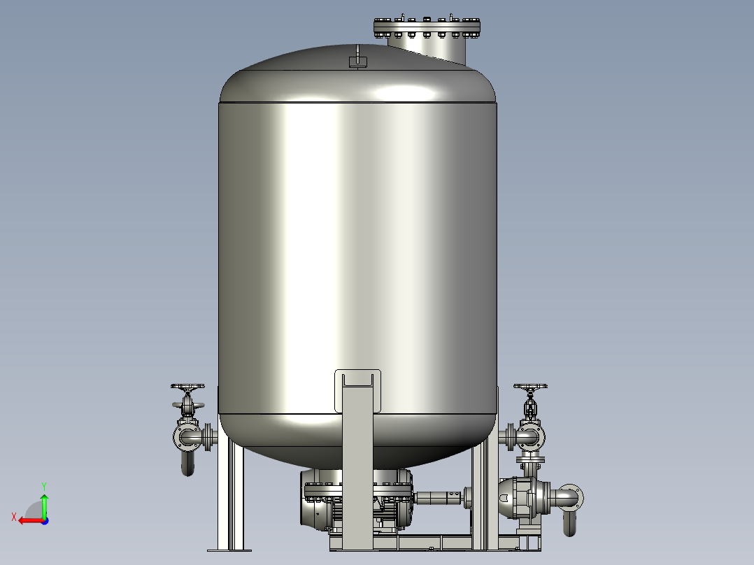 小型水力自动生物过滤装置后视图