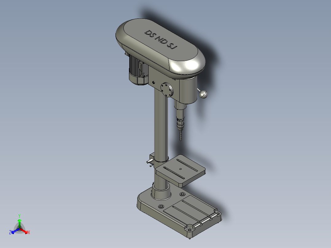 微型迷你台钻钻床铣床小型台转主视图