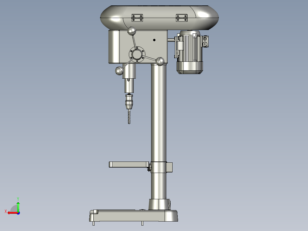 微型迷你台钻钻床铣床小型台转后视图