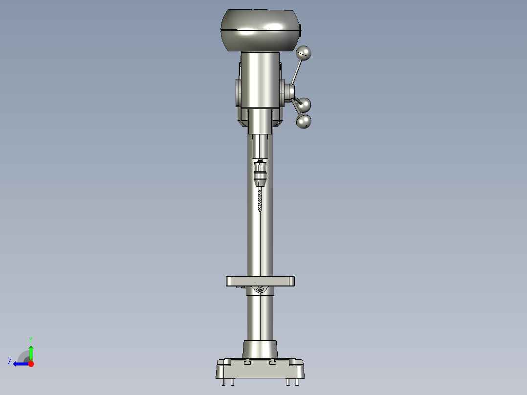 微型迷你台钻钻床铣床小型台转右视图