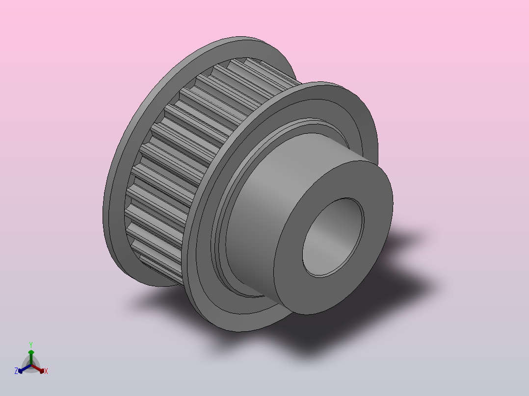 大凸缘型小凸缘型半圆弧形齿同步带轮S3M型_SS3MDC-30-10-dc10-A主视图
