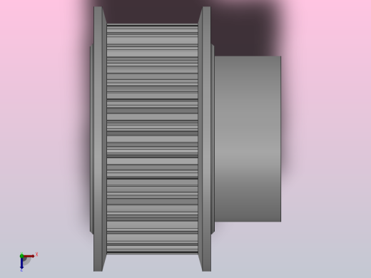 大凸缘型小凸缘型半圆弧形齿同步带轮S3M型_SS3MDC-30-10-dc10-A俯视缩略图