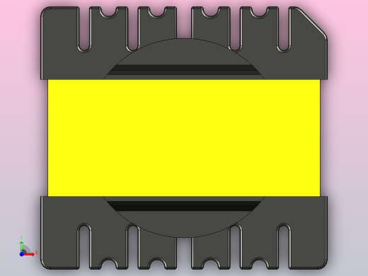 带铁氧体磁芯 EER281712 的变压器前视缩略图