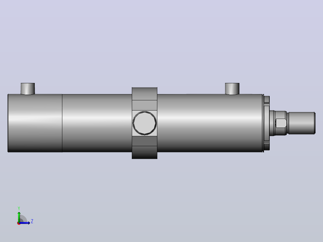 HSG-80X45-TC 中间砲耳型工程油缸[HSG-80X45-300-TC]左视图