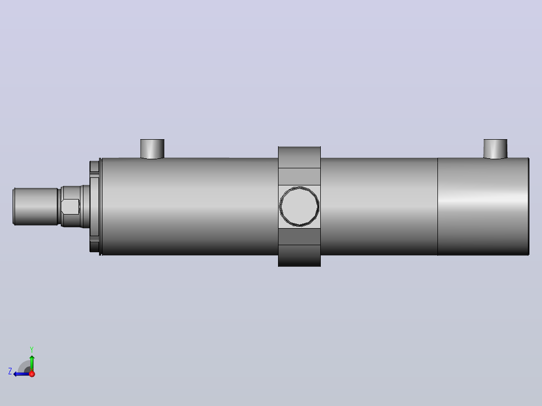 HSG-80X45-TC 中间砲耳型工程油缸[HSG-80X45-300-TC]右视图