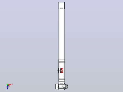 伺服电机集成皮带传动直线执行器TPA-OCB-80-140-L650-LU-P40-N3俯视缩略图