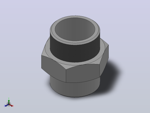 IBB 双外螺纹直通过渡接头_IBB-G03正等轴测缩略图