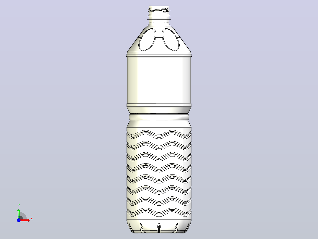 矿泉水瓶前视图