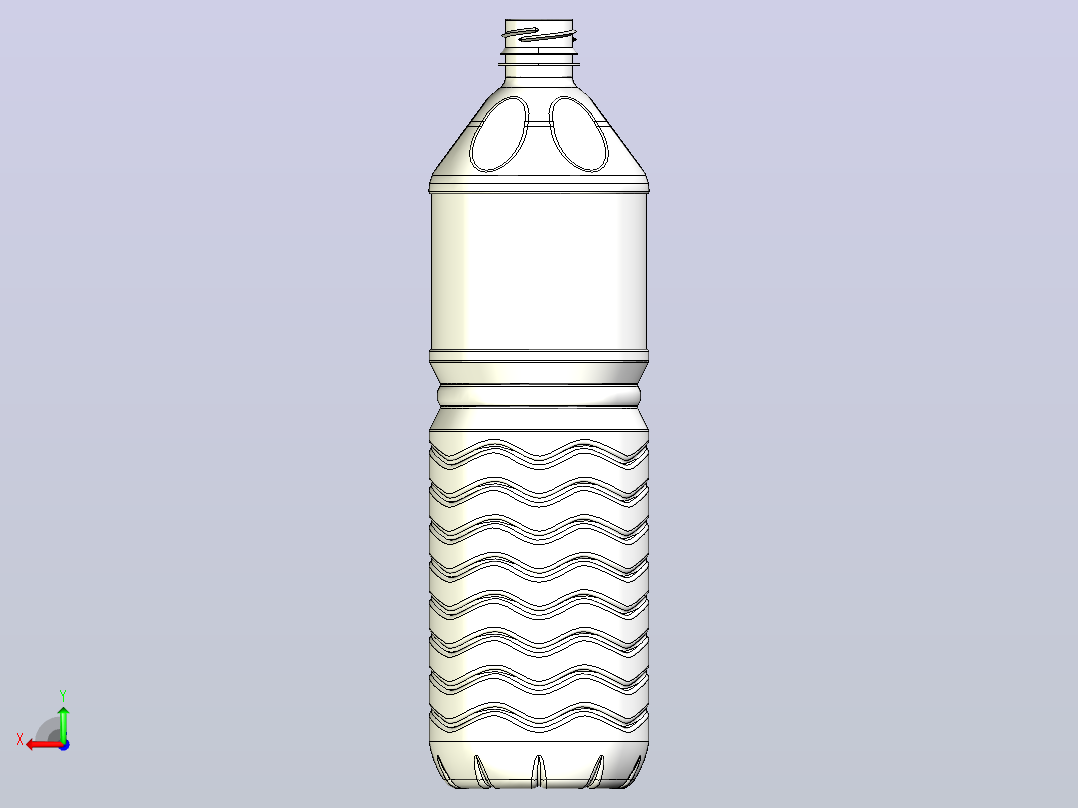 矿泉水瓶后视图