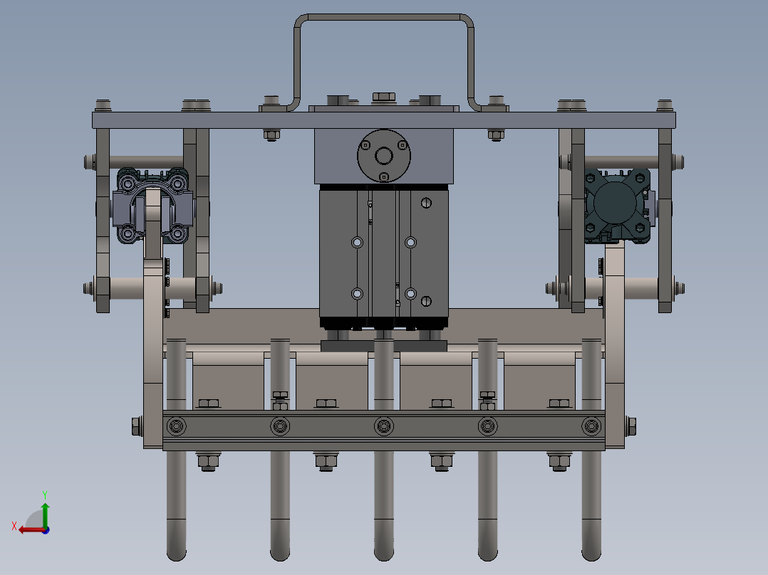 抓袋夹具夹爪（sw2018）后视图